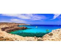 adrium 101356662 Poster 110 x 50 cm : Incroyable nature, mer et rochers, lagon bleu, Cape Greko, île de Chypre