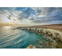 adrium 142572717 Impression sur toile 60 x 40 cm - Grottes marines de Cavo Greco Cape, Ayia Napa, Chypre - Paysage marin méditerranéen