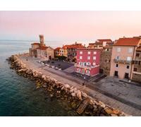 adrium 172853912 Poster 90 x 70 cm : promenade du lac à Piran Slovénie, ville de la mer sur la côte d'Istrie