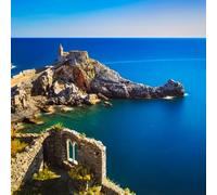 adrium 45222980 Poster 40 x 40 cm Église de Portovenere San Pietro Exposition Longue Cinque Terre Ligurie Italie Europe