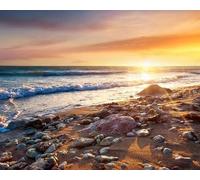 adrium 47667272 Poster de 80 x 60 cm : paysage marin au coucher du soleil magnifique paysage naturel de la mer d'été