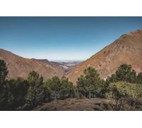 adrium Affiche 120 x 80 cm : parc national Toubkal à proximité du petit village d'Imlil dans les montagnes de l'Atlas, Maroc. excursion de randonnée avec ciel bleu et
