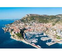 adrium Affiche 140 x 90 cm : vue aérienne du port de Monte-Carlo à Monaco, Monaco est un pays situé sur la Côte d'Azur près de