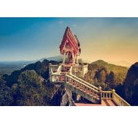 adrium Affiche de 140 x 90 cm : vue du temple du tigre (Wat Tham Sua), sud de la Thaïlande, Krabi, l'un des sites bouddhistes les plus sacrés du sud de la Thaïlande, Krabi.