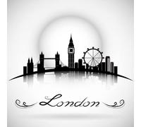 adrium Image composite en aluminium 30 x 30 cm : vue de Londres City avec design typographique. vecteur eps10 (90421232)