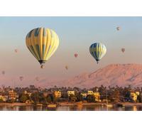 adrium Image composite en aluminium 90 x 60 cm : ballons chauds au-dessus de Nile River et Val of Kings à Louxor en Sunrise en Égypte (196675114)