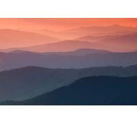 adrium Poster image 60 x 40 cm : lignes de collines au lever du soleil. Magnifique paysage naturel (98531601)