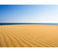 adrium Tableau 70 x 50 cm : dunes de sable dans le désert. Paysage en journée. Lignes dans le sable, dunes et ciel. Paysage d'été dans le désert. Temps chaud (171935791)