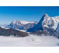 adrium Tableau acrylique 60 x 40 cm : montagnes et nuages dans la vallée. Paysage naturel haut dans les montagnes. Chaîne de montagnes à travers les nuages. Photo en grande résolution pour (178992904)