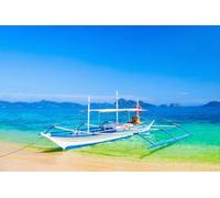 adrium Tableau acrylique 80 x 50 cm : bateau philippin traditionnel Bangka ou Banca dans la province d'El Nido, île de Palawan aux Philippines
