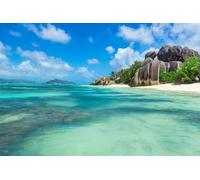 adrium Tableau composite en aluminium 120 x 80 cm : Anse - Source d'argent - Plage sur l'île de la digue aux Seychelles (83148324)