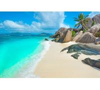 adrium Tableau composite en aluminium 120 x 80 cm : Anse - Source d'argent - Plage sur l'île de la digue aux Seychelles (83145753)