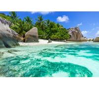 adrium Tableau composite en aluminium 140 x 90 cm : Anse - Source d'argent - Plage sur l'île de la digue aux Seychelles (84806245)