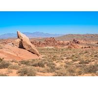 adrium Tableau composite en aluminium 50 x 30 cm : les formations rocheuses uniques en grès rouge dans la Valley of Fire State Park, Nevada, États-Unis (136322904)