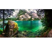 adrium Tableau composite en aluminium 60 x 30 cm : lac entre montagnes (71542886)