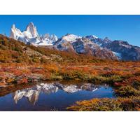 adrium Tableau composite en aluminium 70 x 50 cm : le célèbre Cerro Fitz Roy et Cerro Torre, l'un des sommets rocheux les plus beaux et les plus difficiles à souligner de Patagonie (238871027)