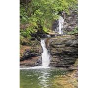 adrium Tableau composite en aluminium 80 x 120 cm : chutes Deckertown, une cascade animée dans les chutes de Montour, New York, éclaboussures en plusieurs gouttes sur des LED rocky (64884911)