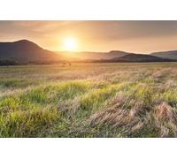 adrium Tableau composite en aluminium 80 x 50 cm : beau paysage, coucher de soleil dans les montagnes en été. Crimea (39283028)