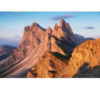 adrium Tableau composite en aluminium 80 x 50 cm : hautes montagnes dans les Dolomites, Italie. Magnifique paysage naturel en été. Montagnes et ciel au coucher du soleil (107569728)