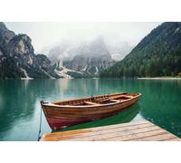 adrium Tableau en aluminium composite 50 x 30 cm : lac dans la vallée de montagne en Italie. Magnifique paysage naturel dans les montagnes italiennes (103790080)