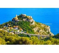 adrium Tableau en bois 110 x 70 cm - Vue sur le village de montagne d'Eze en Provence, France (171516175)