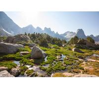 adrium Tableau en bois 80 x 50 cm : randonnée dans la gamme Wind River dans le Wyoming, aux États-Unis, saison estivale (203049361)
