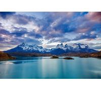 adrium Tableau en bois de 120 x 80 cm : le parc national Torres del Paine Sunset View. Torres del Paine est un parc national qui abrite les montagnes, les glaciers, les lacs et les rivières (63339667)