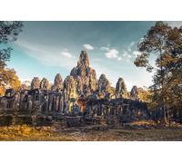 adrium Tableau en bois de 80 x 50 cm : le temple Angkor Wat au Cambodge est le plus grand monument religieux au monde et un site du patrimoine mondial