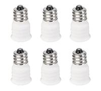 ADRIUO 6-Pack E12 à E14 Blanc Ampoule Convertisseur LED Support de LumièRe Adaptateur de Lampe Socket Changer Haute Qualité
