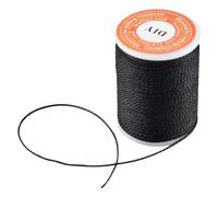 ADRIUO Rouleau de Collier de Coton Ciré Noir Perles Cordon ChaîNe 1Mm Hot