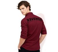 ADRO Chemise cargo en coton beige pour homme - Manches complètes, coupe décontractée avec poches de poitrine, vêtements de voyage, chemises imprimées pour homme, marron, M