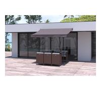 CONCEPT USINE | Store Banne Manuel 3 x 2 m | ADRO Taupe | Toile Polyester Hydrofuge | Protection UV | Ajustement Pratique avec Manivelle | Structure Légère en Aluminium | Fixations Robustes