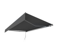Concept Usine Store banne manuel 3,95 x 3 m Toile gris foncé 280 g/m² Aluminium, UV & hydro
