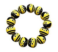 Adrosstoller Bracelet à breloques tendance Halloween en bois avec perles squelette œil goutte de sang, Standard, Pas de gemme