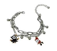 Adrosstoller Chaîne de clavicule avec pendentif cloche, chauve-souris effrayante pour Halloween, bijoux de festival, normal, Pas de gemme
