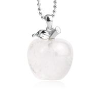 Adrosstoller Collier en pierre naturelle, offrant un mélange d'élégance et de pendentif en forme de fruit à la mode, accessoire de mode, texture pierre, Pierre, Pas de gemme