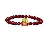 Adrosstoller Dragon Year Bracelet vermillon avec perles porte-bonheur pour un usage quotidien, les rendez-vous, les fêtes, normal, sans pierre précieuse