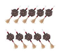 Adrosstoller Jouet d'enrichissement pour cage de perroquet - Bâtons en bois à mâcher pour mordre la cage - Jouet en perles de bois sûr pour mâcher