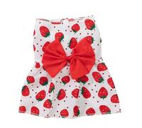 Adrosstoller Robe imprimée fleurs pour chien avec nœud papillon - Jupe de mariage pour le printemps - Légère - Pour petits chiens