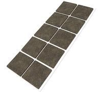Adsamm® / 10 x Patins en Feutre/Bruns / 45x45 mm/carré/épaisseur 3,5 mm/Patins glisseurs Auto-adhésifs de qualité optimale