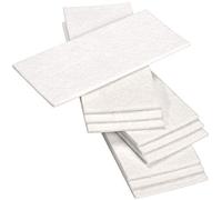 Adsamm® / 10 x plaquette autocollante en Feutre pour Le découpage/Blancs / 80x180 mm/rectangulaire / 3,5 mm d' épaisseur/Patins Feutre Auto-adhésifs