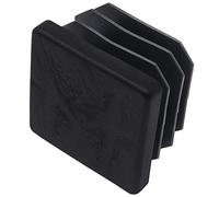 Adsamm® / 100 x Embouts Insert à ailettes/Noir / 36x36-38x38 mm/carré/Patin glisseur/pour Pieds tubulaires