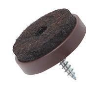 Adsamm® / 100 x patins en feutre avec vis / bruns / Ø 28 mm / rond / patins glisseurs pour visser de qualité Top de Adsamm®