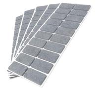 Adsamm® / 100 x Patins en Feutre/Gris / 20x40 mm/rectangulaire/épaisseur 3,5 mm/Patins glisseurs Auto-adhésifs de qualité optimale