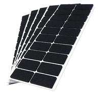 Adsamm® / 100 x Patins en Feutre/Noirs / 20x40 mm/rectangulaire/épaisseur 3,5 mm/Patins glisseurs Auto-adhésifs de qualité optimale