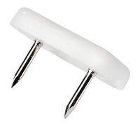 Adsamm® / 100 x patins glisseurs en plastique avec clou / blancs / 18x30 mm / rectangulaire / pieds glisseurs en plastique à clou pour meubles, de qualité optimale de Adsamm®