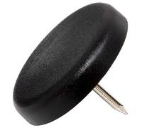 Adsamm® / 100 x patins glisseurs en plastique avec clou / noirs / Ø 30 mm / rond / pieds glisseurs en plastique à clou pour meubles, de qualité optimale de Adsamm®