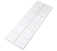 Adsamm® / 12 x Patins en Feutre/Blancs / 40x40 mm/carré/épaisseur 3,5 mm/Patins glisseurs Auto-adhésifs de qualité optimale