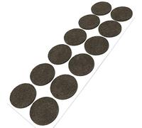 Adsamm® / 12 x Patins en Feutre/Bruns/Ø 40 mm/Rond/épaisseur 3,5 mm/Patins glisseurs Auto-adhésifs de qualité optimale