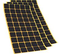 Adsamm® / 150 x Patins antidérapants Autocollants en Caoutchouc cellulaire EPDM / 20x20 mm/Noir/carré/Patins antidérapants de 2,5 mm d'épaisseur